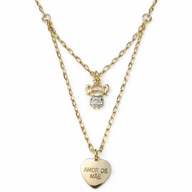 Colar Duplo Amor de Mãe com Menina