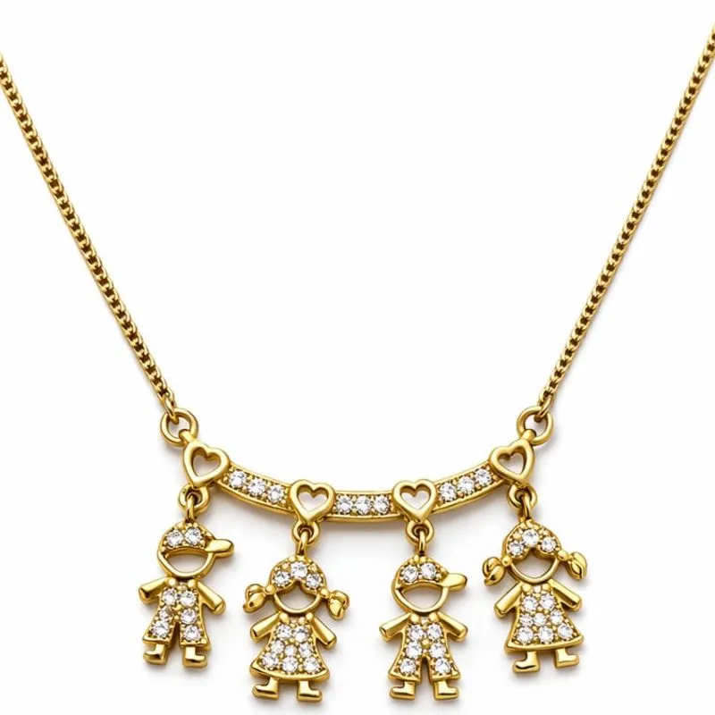 Colar Família com 4 Filhos