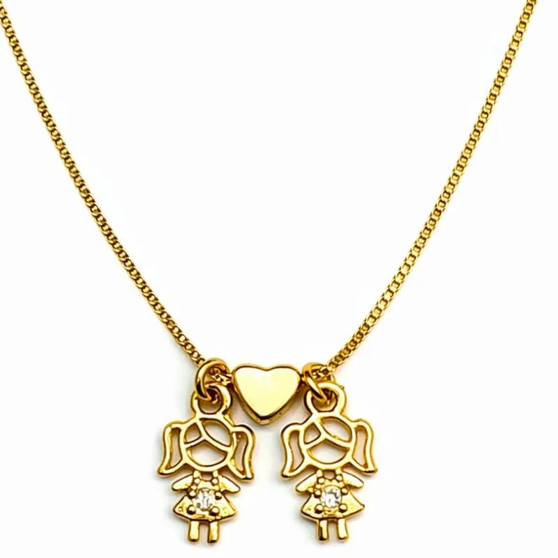 Colar Filhas com Coração