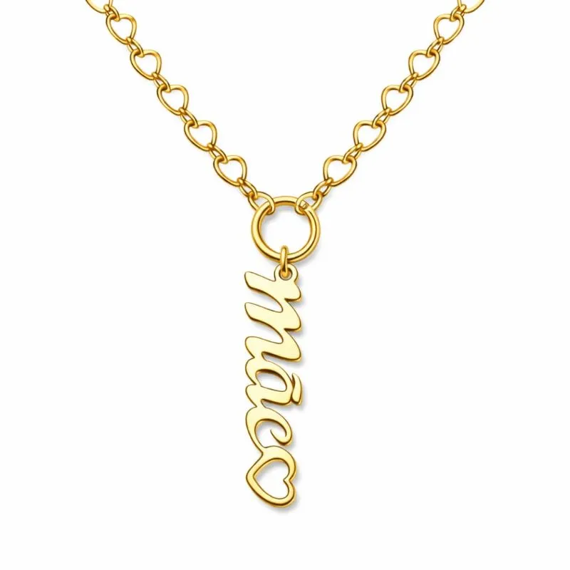 Colar Mãe com Elo de Corações