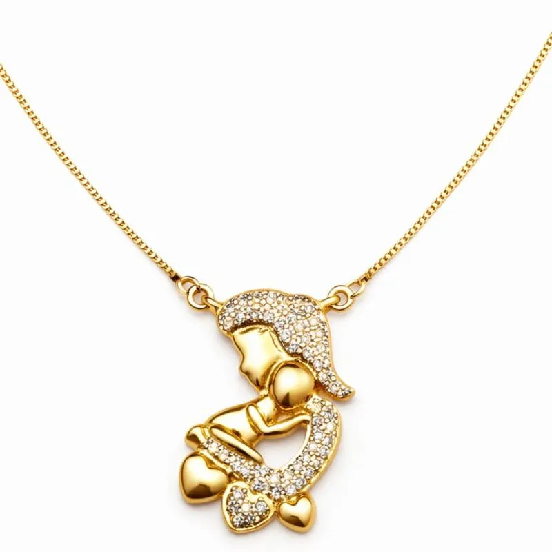 Colar Mãe e Bebe Cravejado