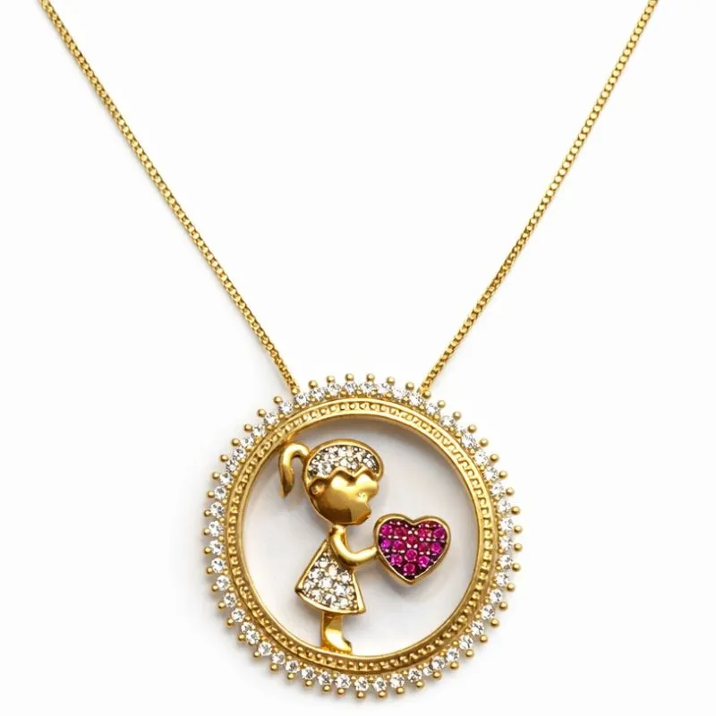 Colar Menina com Coração