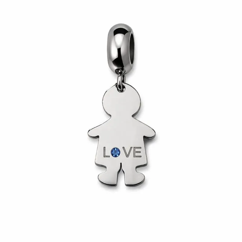 Pingente Berloque Menino Love em Aço