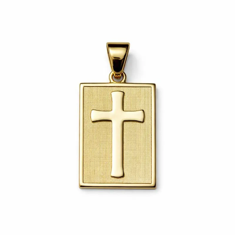 Pingente Placa com Cruz