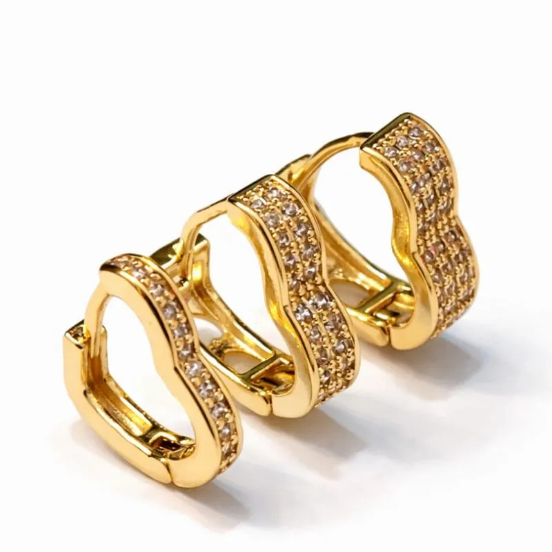 Trio de Argolinhas Coração com Zircônias