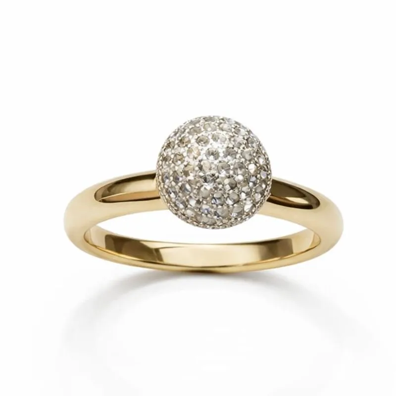 Anel Chuveirinho Redondo Cravejado.