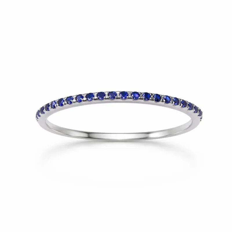 Anel em Prata 925 com Zircônias Azuis