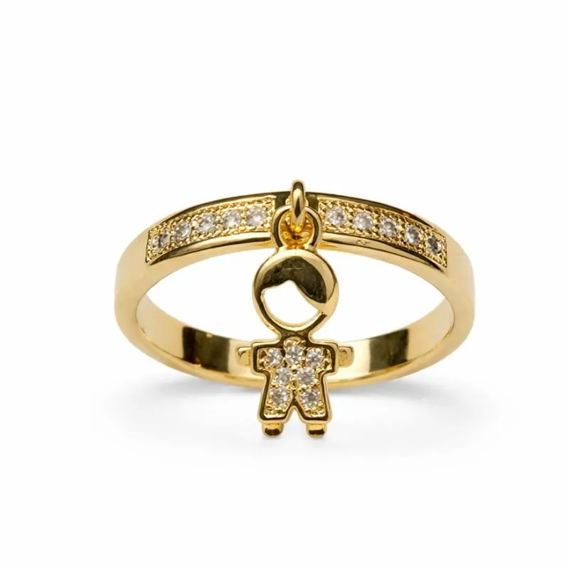 Anel Menino com Zircônias