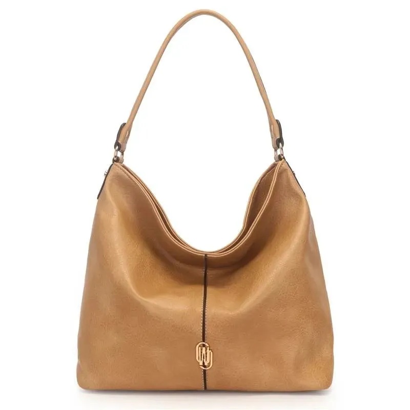 Bolsa Hobo Saco Grande WJ Bege