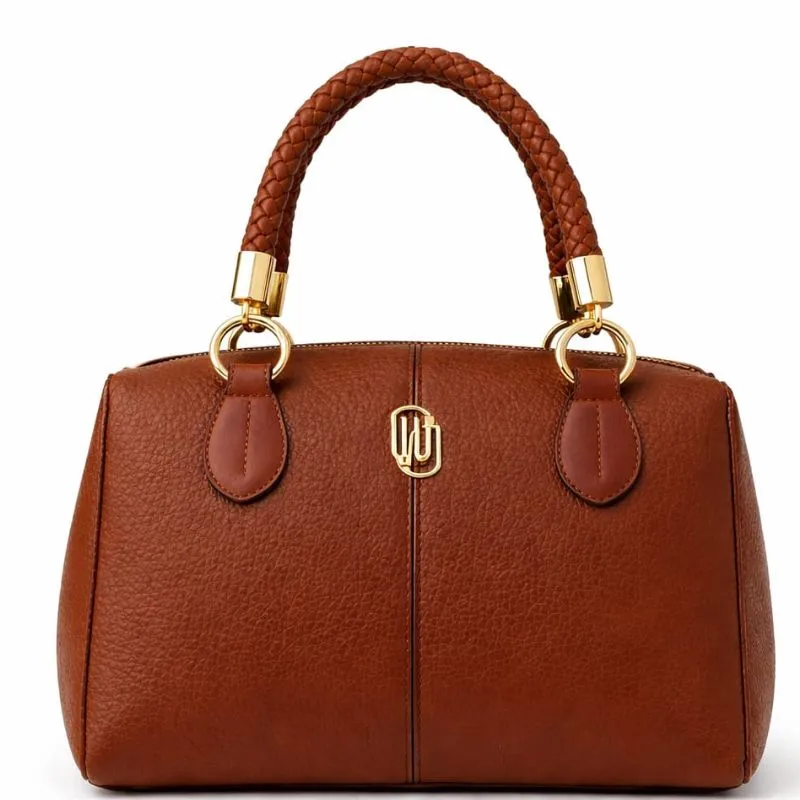 Bolsa Média WJ Elegance Laser Marrom.