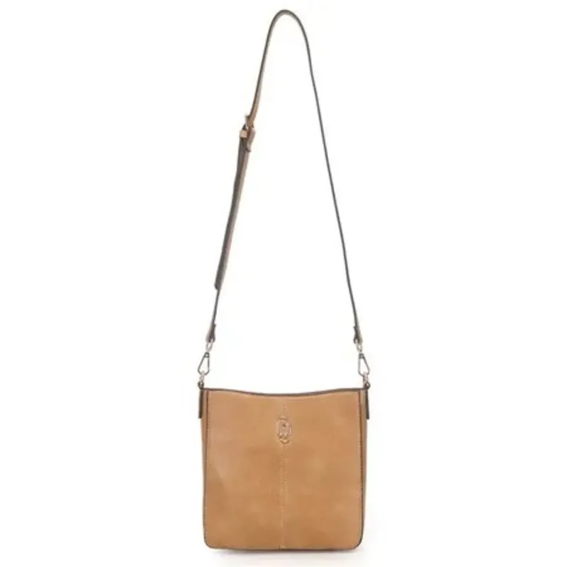 Bolsa Transversal Média Básica WJ Bege.
