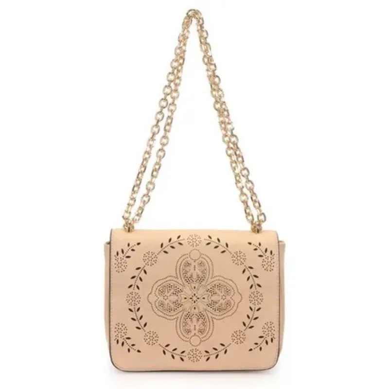 Bolsa Transversal Média Laser com Corrente WJ Nude.