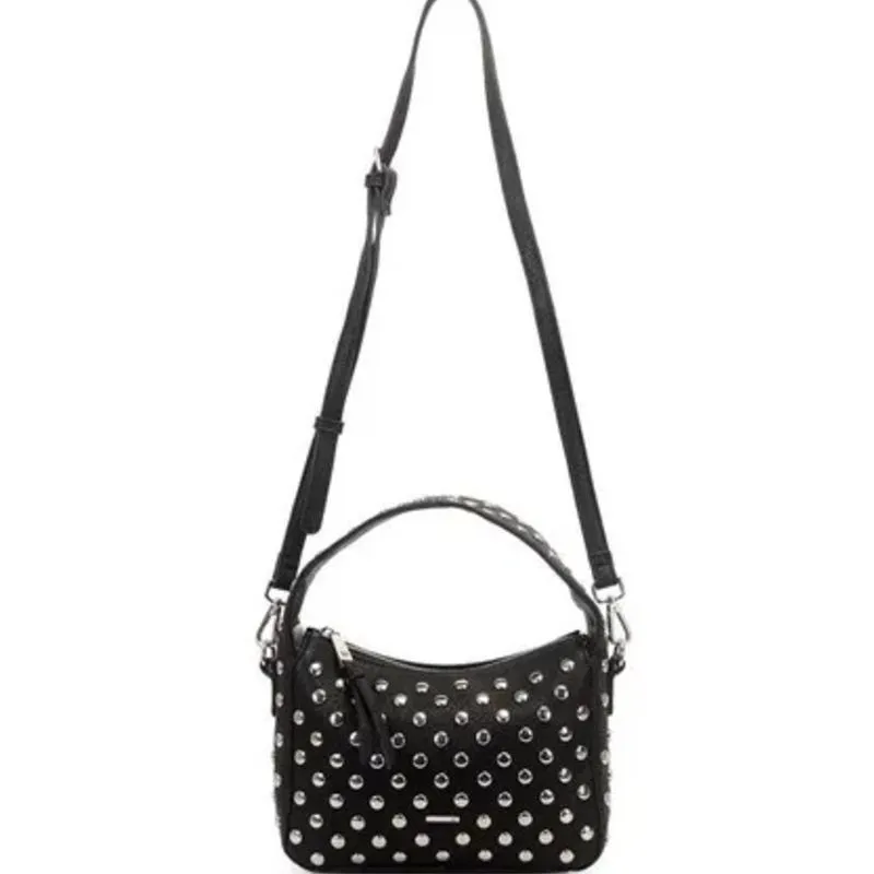 Bolsa WJ Transversal Média Aplicações Metais Preta.