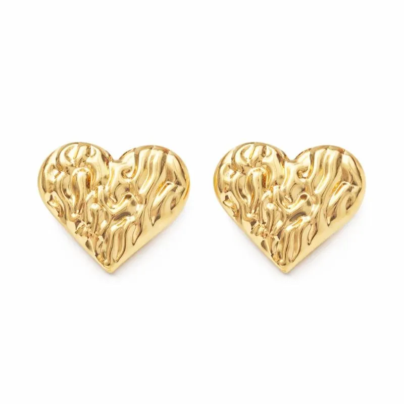 Brinco Coração Grande Orgânico.