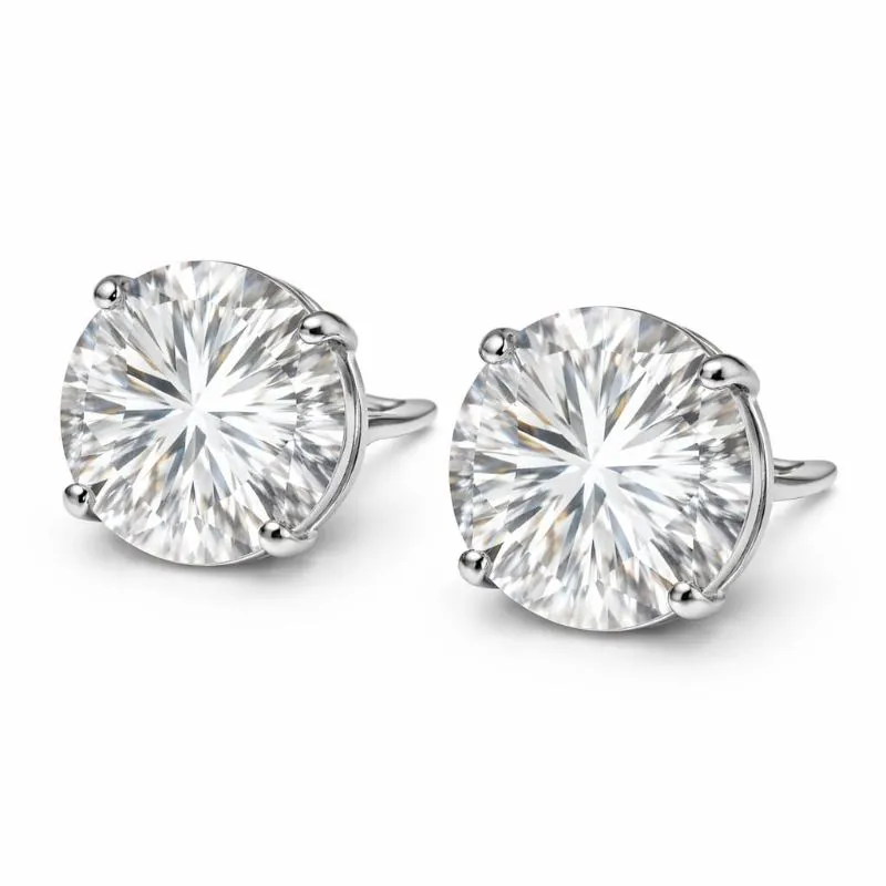 Brinco Ponto de Luz 9mm em Prata 925.