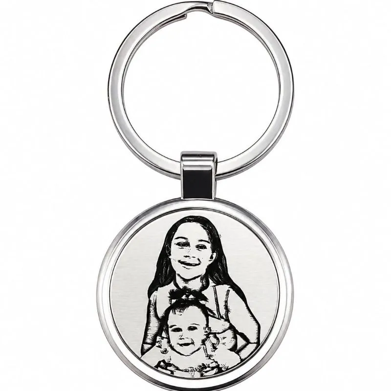 Chaveiro Redondo Personalizado em Aço.