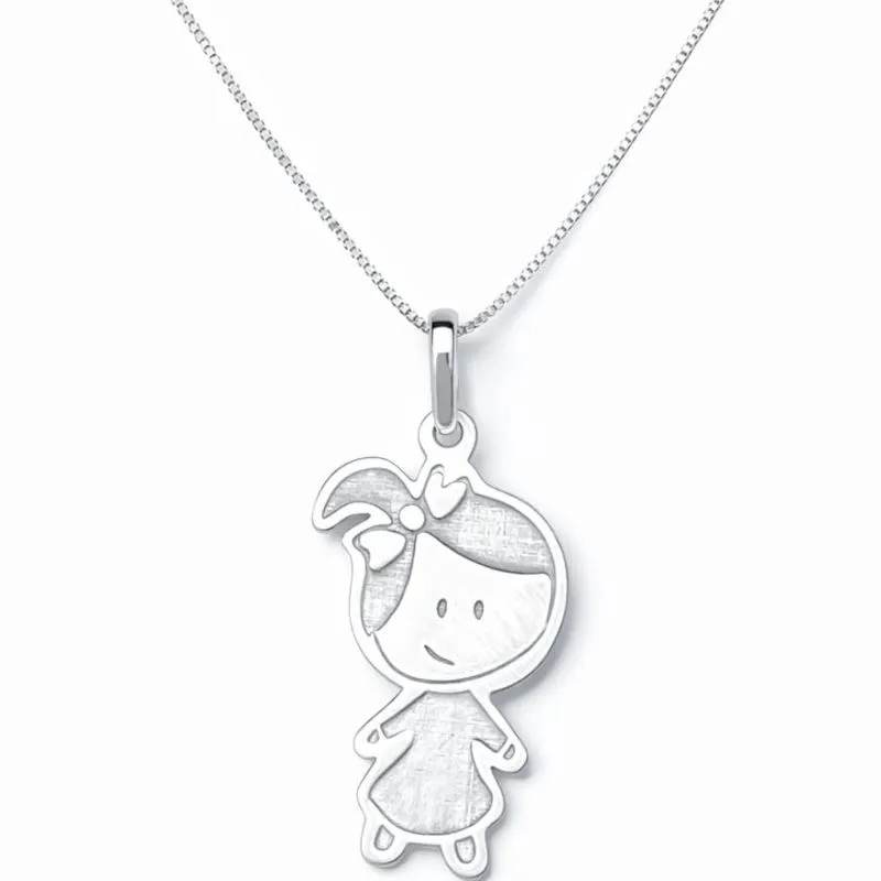 Colar Menina Delicada em Prata 925.