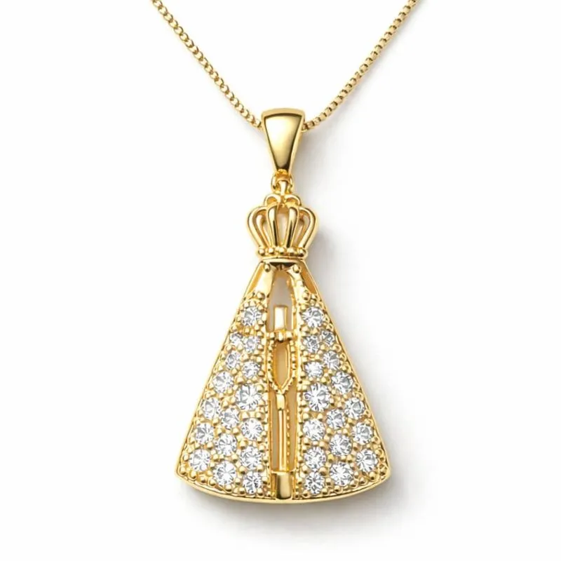 Colar Nossa Senhora Aparecida Cravejada