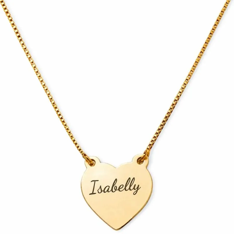 Colar Personalizado Coração Pequeno 1,5 cm