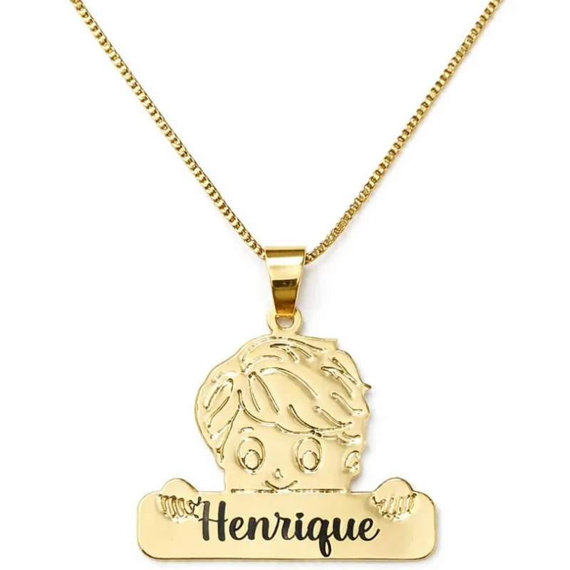 Colar Personalizado Menino com Nome.