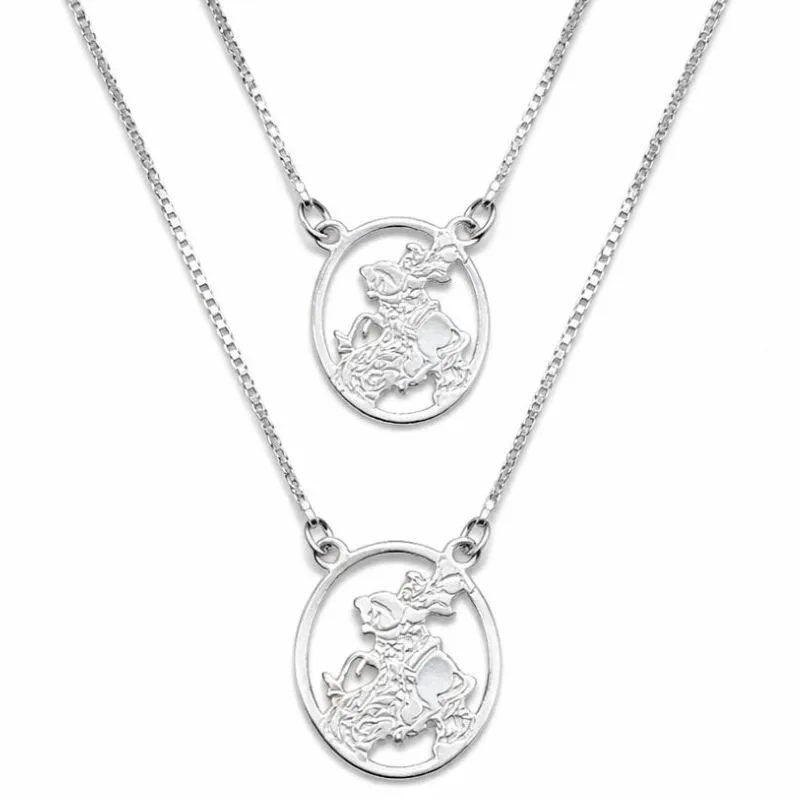 Escapulario São Jorge em Prata 925