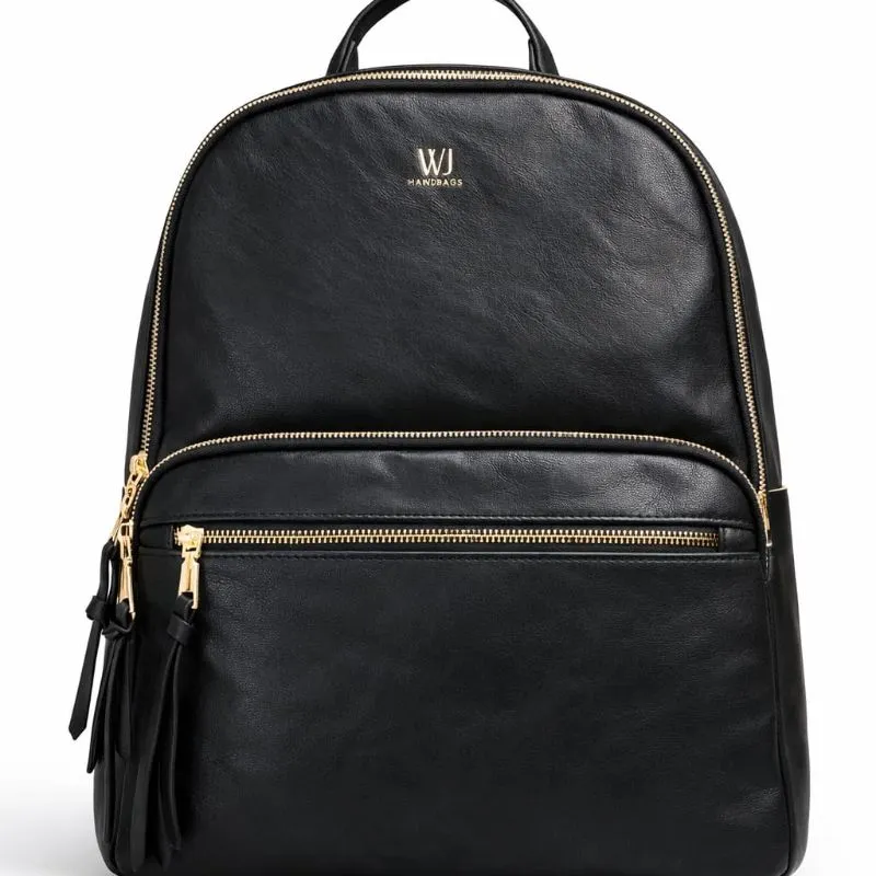 Mochila Grande Texturizada Preta  Elegância e Praticidade.