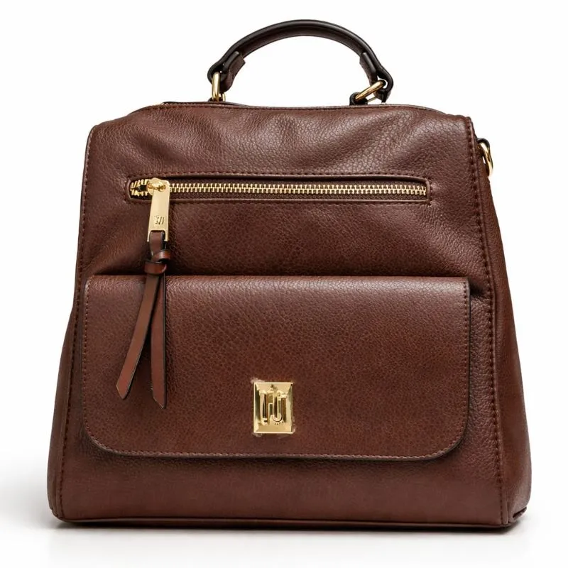 Mochila Pequena Marrom Café