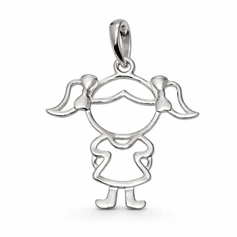 Pingente Menina Prata 925