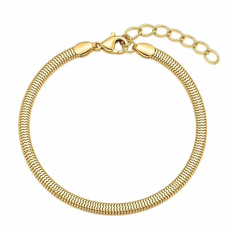 Pulseira Feminina Malha Banhada a Ouro 4mm