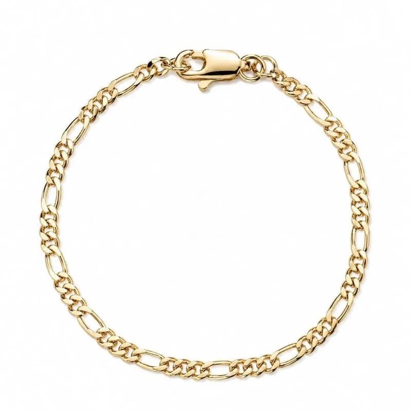 Pulseira Masculina Infantil Elo Gourmet Banhada.