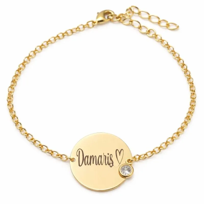 Pulseira Personalizada com Nome e Ponto de Luz