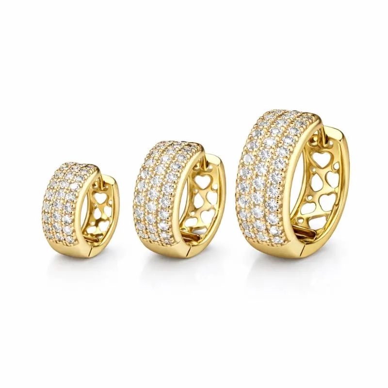 Trio de Argolas com Zircônias.