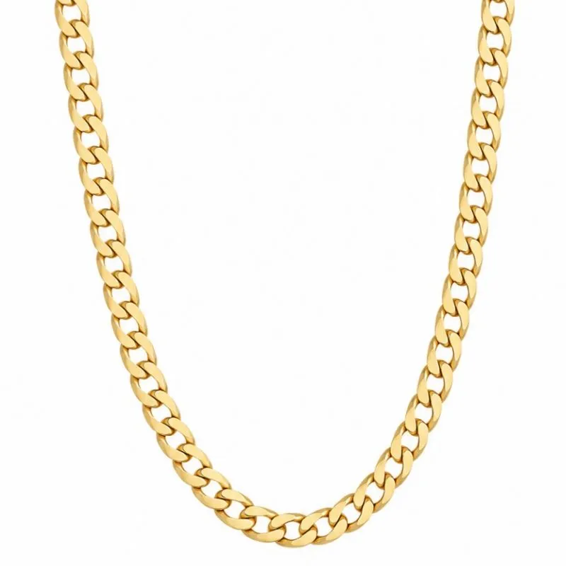 Colar Masculino Elo Grumet Banhado a Ouro 18k  60cm.