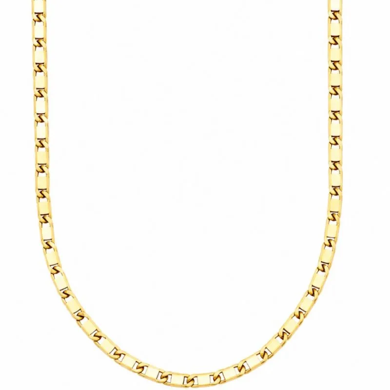 Colar Masculino Elos Banhado a Ouro 18k  60cm
