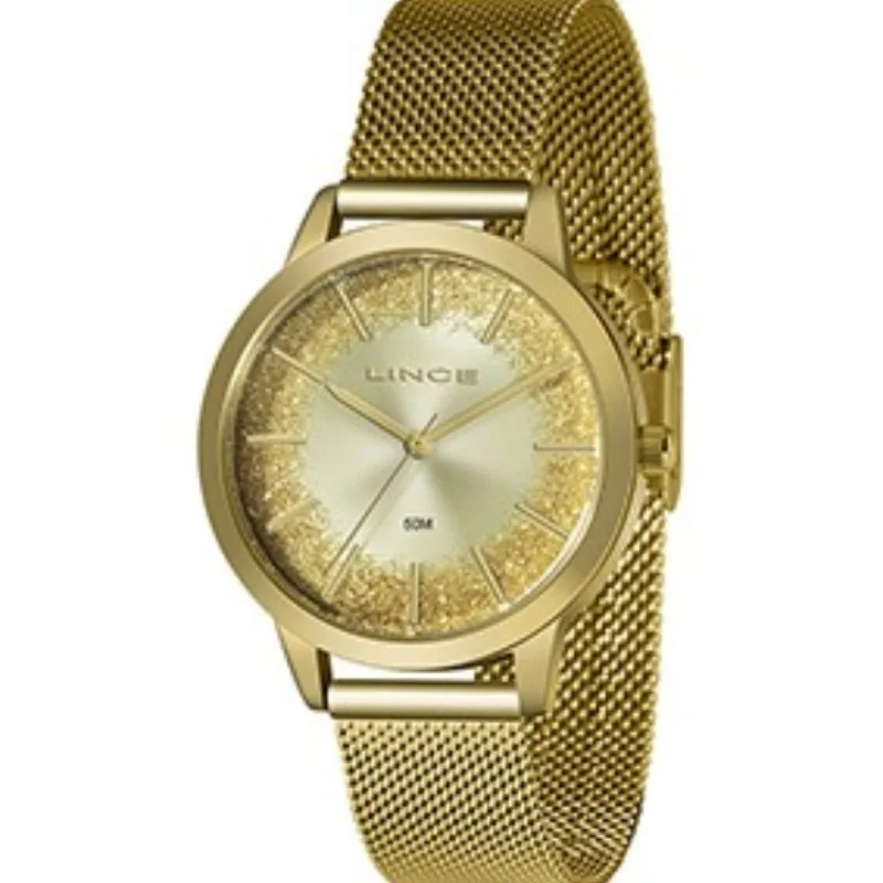 Relógio Feminino Lince Golden.