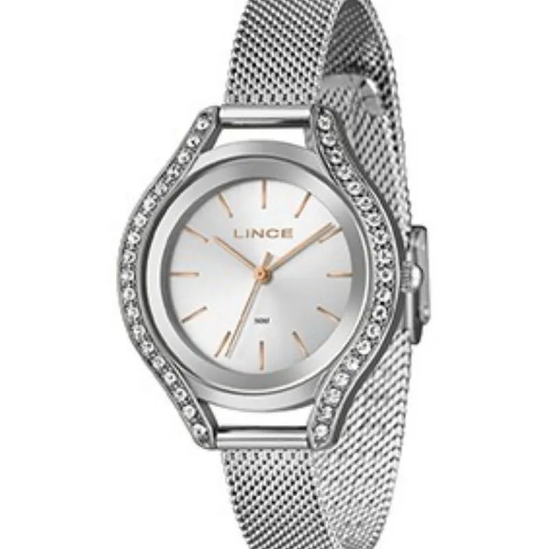 Relógio Feminino Lince Silver Crystal