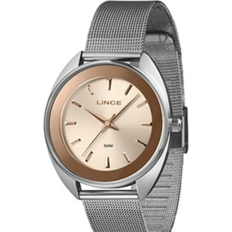 Relógio Feminino Lince Silver Rosé Elegance.