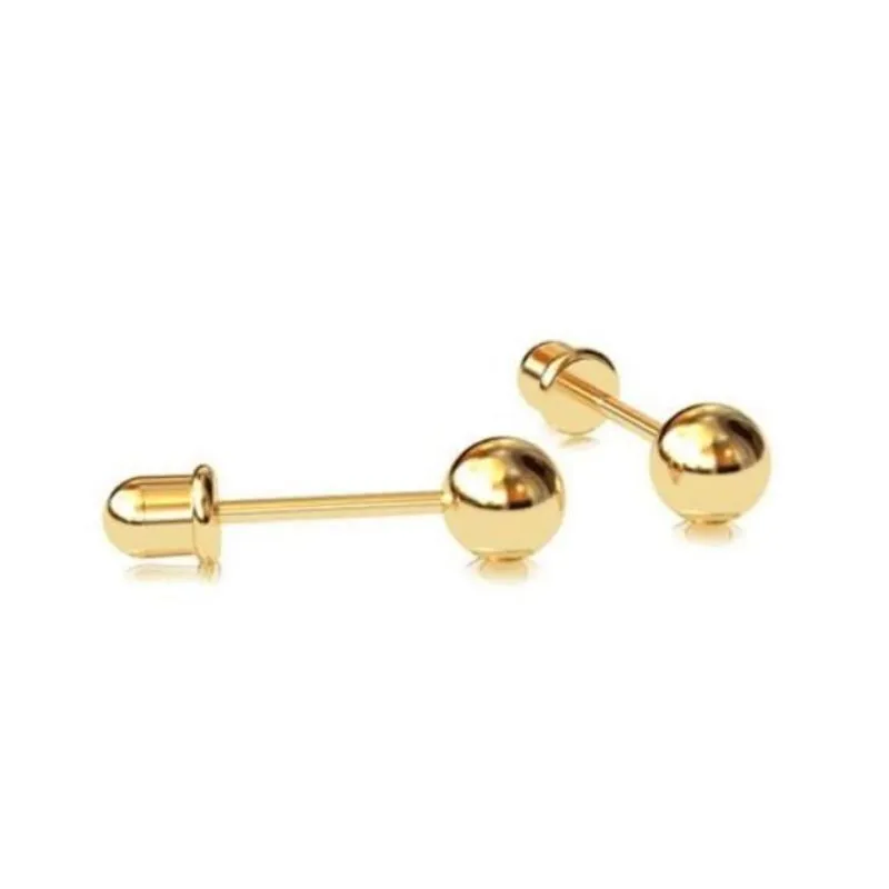Brinco Baby Bolinha Dourado