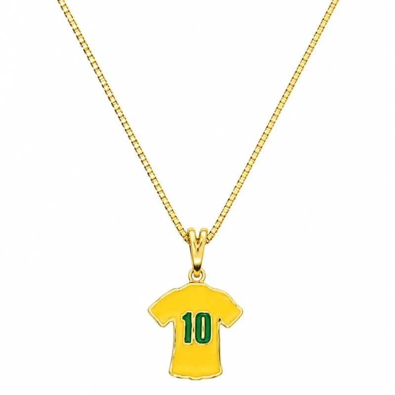 Colar Camiseta Brasil Nº 10