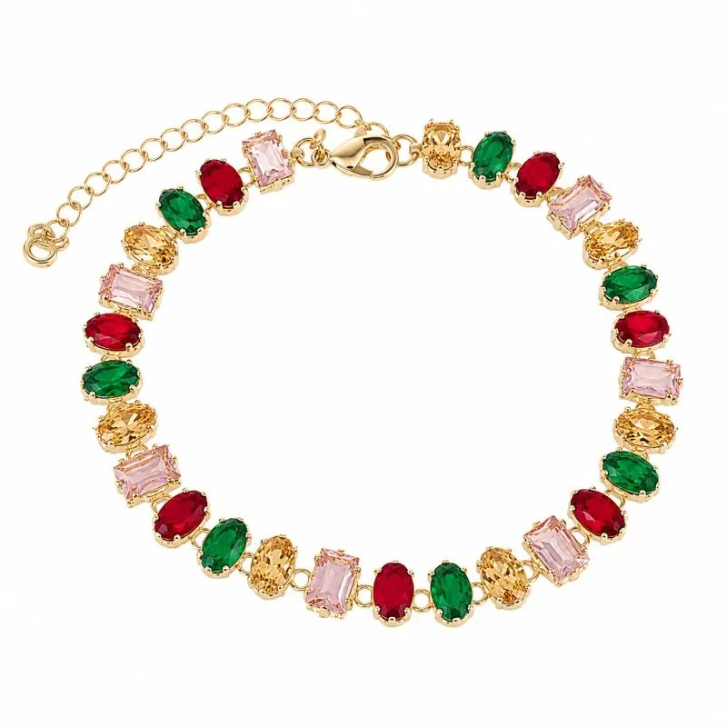 Pulseira Color Luxo Cravejada.