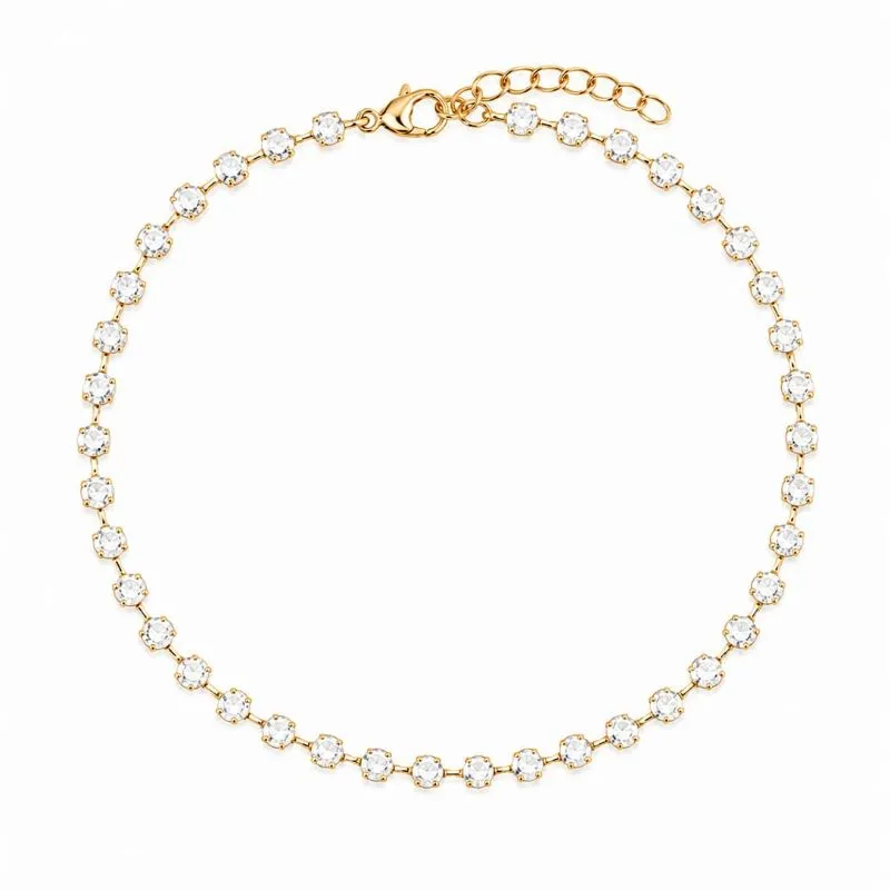 Pulseira Riviera com pedras cristal delicadas