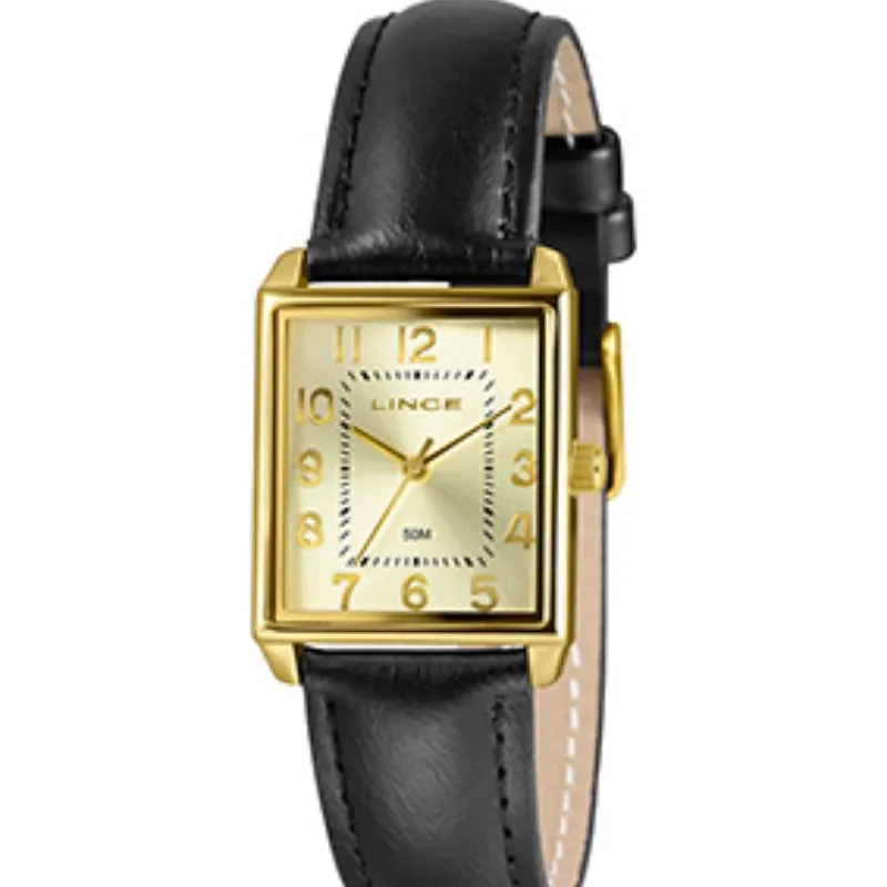Relógio Lince Elegance Pulseira de Couro.