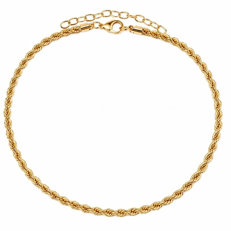 Choker Cordão Baiano Banhada a Ouro 3MM