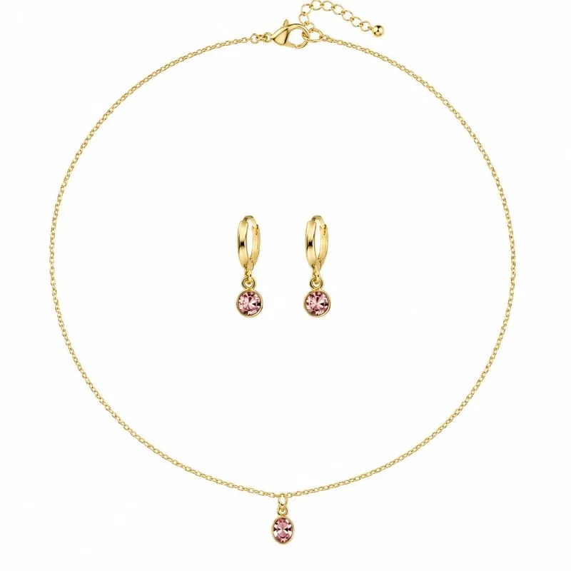 Conjunto Infantil Ponto de Luz Rosa.