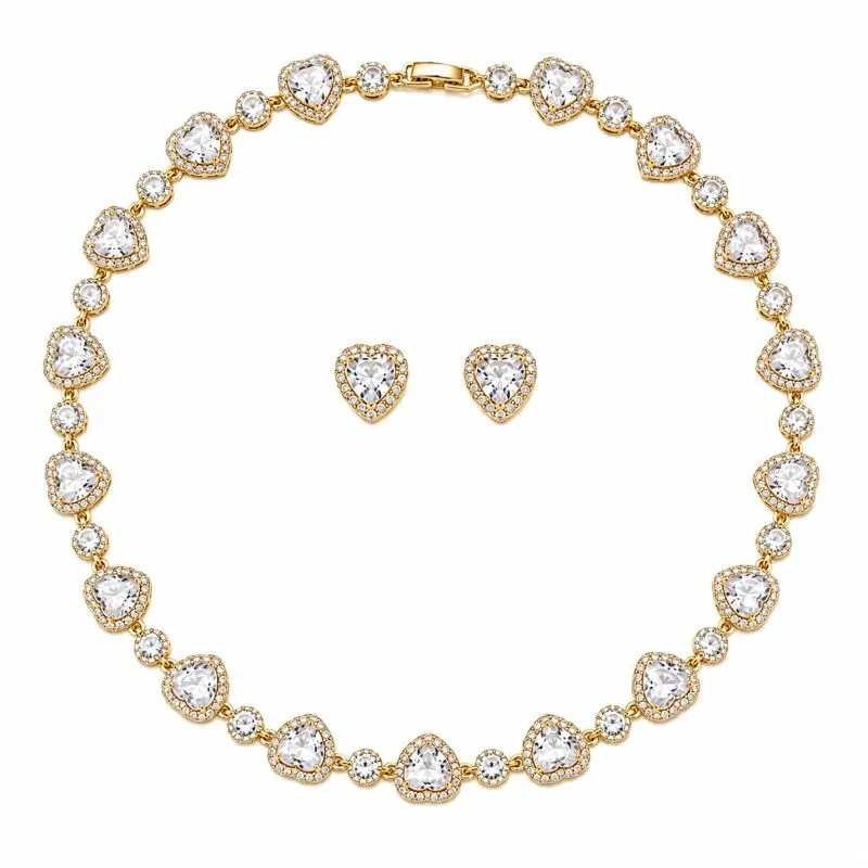 Conjunto Riviera Corações Cristal