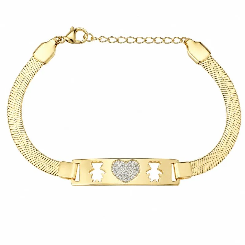 Pulseira Filhos com Coração Cravejado